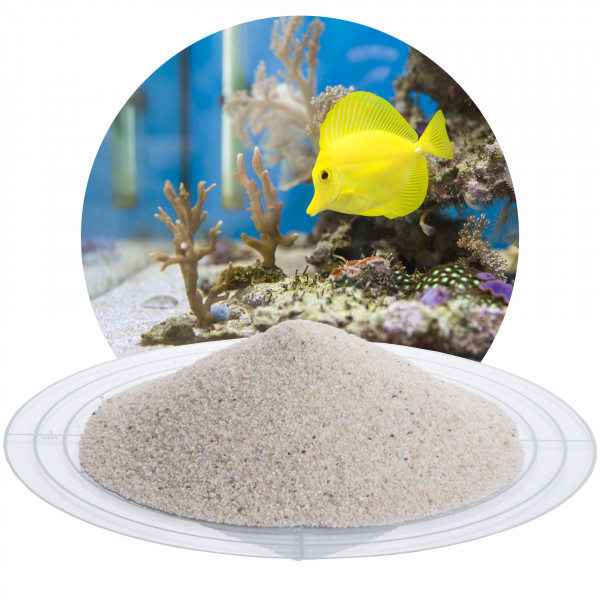 Aquariumsand weiß 0,5-1,0 mm