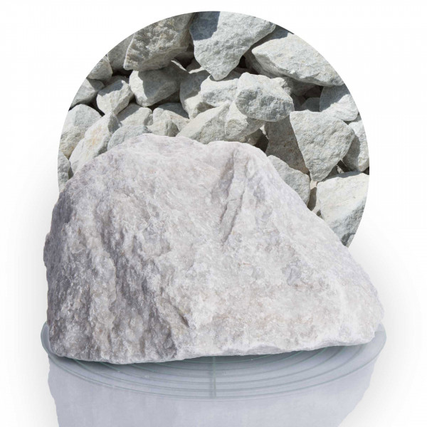 Marmor Ziersplitt weiß 90-200 mm