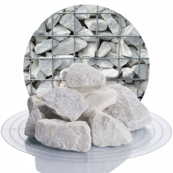 Marmor Gabionensteine weiß 32-60 mm