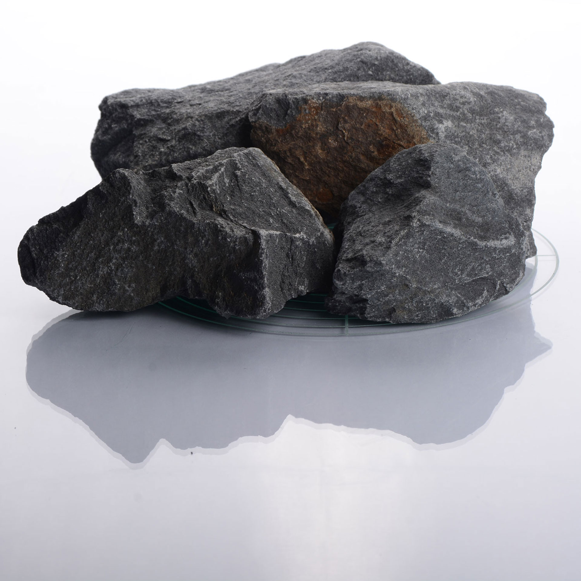 Grauwacke 25 kg anthrazit schwarz Ziersplitt Grauwackesplitt 60-150mm 0,64€/kg 